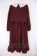 画像2: m petit by misako / マイメロワッペン付きワンピース M ワイン O-26-02-09-027-LO-OP-OW-OS (2)