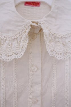 画像2: BABY,THE STARS SHINE BRIGHT / ローズレースブラウス  生成り O-26-02-09-031-BA-BL-IG-OS