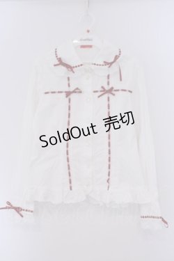 画像1: BABY,THE STARS SHINE BRIGHT / Love ring Present Box ブラウス  シロ×えんじ O-26-02-09-033-BA-BL-IG-OS