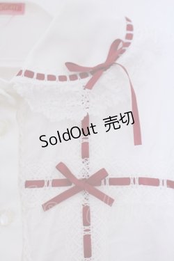 画像2: BABY,THE STARS SHINE BRIGHT / Love ring Present Box ブラウス  シロ×えんじ O-26-02-09-033-BA-BL-IG-OS