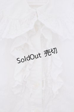 画像2: BABY,THE STARS SHINE BRIGHT / フリルフル半袖ブラウス  シロ O-26-02-09-035-BA-BL-IG-OS