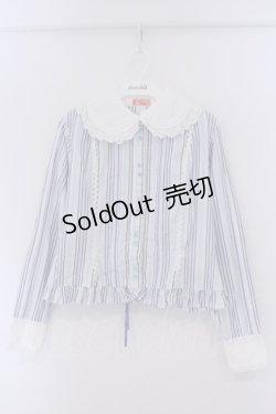 画像1: Angelic Pretty / ストライプレースブラウス  サックス O-26-02-09-036-AP-TO-OW-OS
