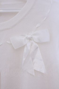 画像2: metamorphose / リボンカーディガン  シロ O-26-02-09-037-ME-TO-OW-OS