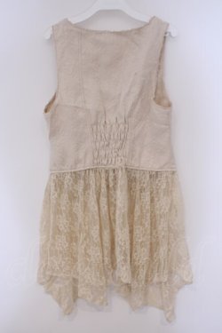 画像3: axes femme / レース使いJQロングベスト M キナリ O-26-02-09-046-AX-TO-OW-OS