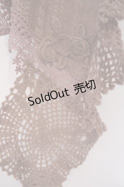 画像2: axes femme / ニットレース使いストール  ピンク O-26-02-09-048-AX-ZA-OW-OS