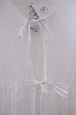 画像2: axes femme POETIQUE / チュールティアードロングカーディガン M シロ O-26-02-09-050-AX-TO-OW-OS