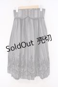axes femme / 裾フロッキーローズストライプスカート M グレー O-26-02-09-053-AX-SK-OW-OS