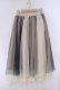 画像1: axes femme / チュール切替ミディスカート M キナリ×ネイビー O-26-02-09-057-AX-SK-OW-OS (1)