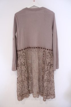 画像2: axes femme / レース切替UVカットカーデ M グレージュ O-26-02-09-061-AX-TO-OW-OS