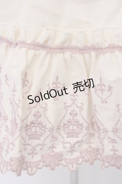 画像2: Innocent World / ロイヤルクラウン刺繍スカート  キナリ×ピンク O-26-02-09-006-IW-SK-OW-OS