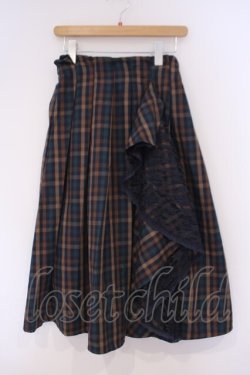 画像1: axes femme / ラッフル×プリーツミディスカート M コン O-26-02-09-071-AX-SK-OW-OS