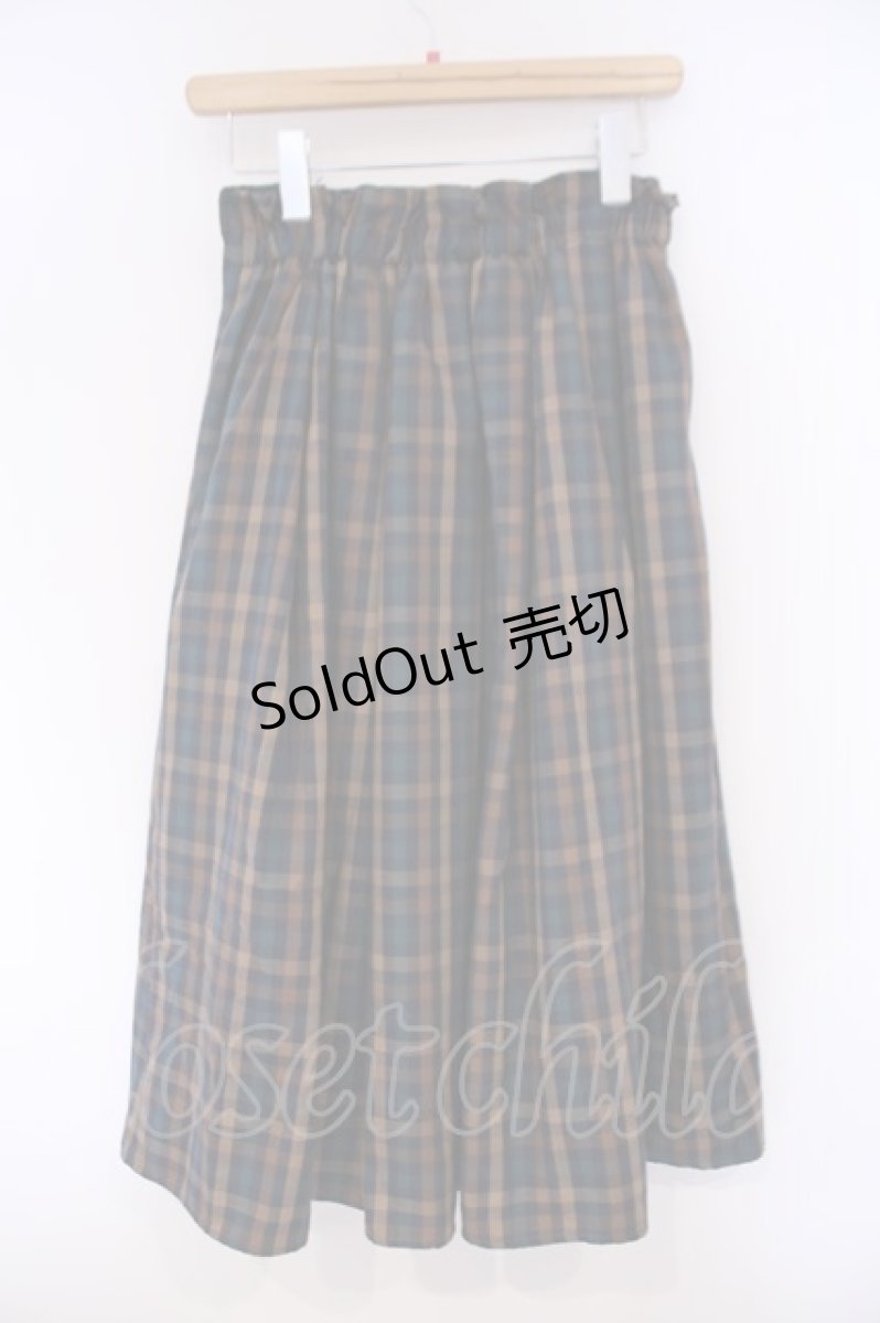 画像2: axes femme / ラッフル×プリーツミディスカート M コン O-26-02-09-071-AX-SK-OW-ZT605 (2)