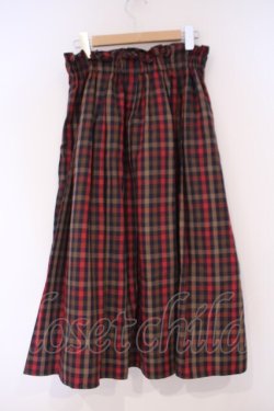 画像2: axes femme / ラッフル×プリーツミディスカート M ブラウン O-26-02-09-078-AX-SK-OW-OS