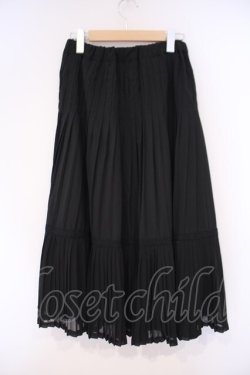 画像2: axes femme / プリーツ入りミディスカート M クロ O-26-02-09-082-AX-SK-OW-OS