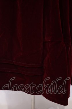 画像3: axes femme kawaii / クラシカルベロアワンピース M ワイン O-26-02-09-010-AX-OP-OW-OS