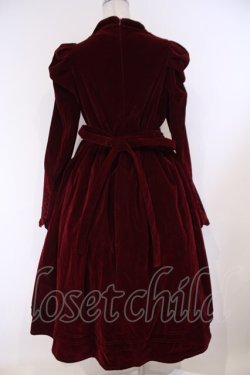 画像5: axes femme kawaii / クラシカルベロアワンピース M ワイン O-26-02-09-010-AX-OP-OW-OS