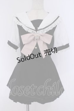 画像1: LIZ LISA / セーラーカラーセットアップ 0 クロ×シロ O-26-02-09-002-LO-OP-IG-OS