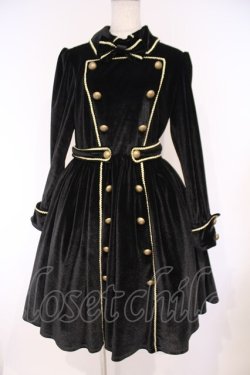 画像1: AND ROMEO / ナポレオンベロアワンピース  クロ O-26-02-09-014-LO-OP-YM-OS