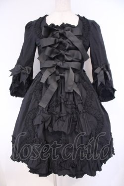 画像1: AND ROMEO / アンティークフリルワンピース  クロ O-26-02-09-015-LO-OP-YM-OS