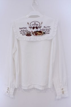 画像4: Amavel / 喫茶アマベルのランチセットブラウス  シロ×ボルドー O-26-02-09-020-CA-BL-IG-OS