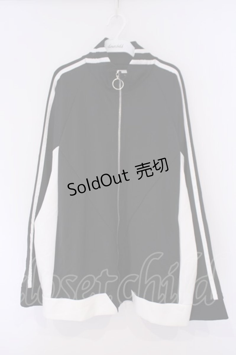画像1: REFLEM / BIG切替ジャージ/オーバーサイズジャージトップス F ブラック×ホワイト O-26-02-09-023-PU-TO-OW-OS (1)