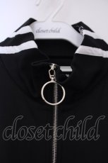画像2: REFLEM / BIG切替ジャージ/オーバーサイズジャージトップス F ブラック×ホワイト O-26-02-09-023-PU-TO-OW-OS (2)