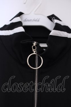 画像2: REFLEM / BIG切替ジャージ/オーバーサイズジャージトップス F ブラック×ホワイト O-26-02-09-023-PU-TO-OW-OS