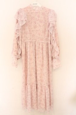 画像1: Maison de FLEUR Petite Robe / フラワーリボンロングワンピース F ピンク O-26-02-10-031-EL-OP-OW-OS