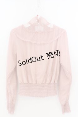 画像2: axes femme POETIQUE / チュールブラウス M ピンク O-26-02-10-035-AX-BL-OW-OS