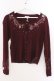 画像1: axes femme / 刺繍カーディガン M ワイン O-26-02-10-036-AX-TO-OW-OS (1)