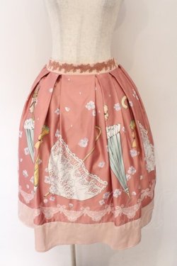 画像1: axes femme POETIQUE / レトロアンブレラタックスカート M ピンク O-26-02-10-038-AX-SK-OW-OS