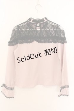 画像3: DearMyLove / ハートビジューリボンオフショル風レースブラウス M ピンク O-26-02-10-045-EL-BL-OW-OS