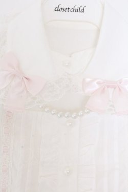 画像2: Ank Rouge / リボン丸衿フリルブラウス M シロ O-26-02-10-046-CA-BL-OW-OS