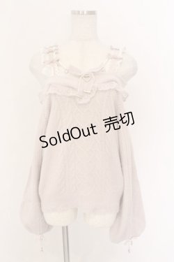 画像1: LIZ LISA / パールアクセサリードロストニット 0 ピンク O-26-02-10-056-LO-TO-OW-OS