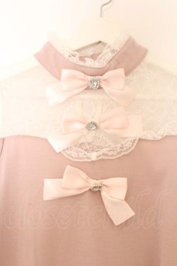 画像2: Ank Rouge / レース切り替えカットワンピース M ピンク O-26-02-10-068-CA-OP-OW-OS