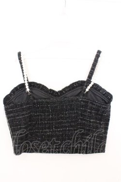 画像2: Ank Rouge / キラキラツイードビスチェ M クロ O-26-02-10-070-CA-TO-OW-OS