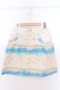 Franche Lippee / ビーチ柄スカート M キナリ O-26-02-10-011-LO-SK-OW-OS