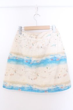 画像5: Franche Lippee / ビーチ柄スカート M キナリ O-26-02-10-011-LO-SK-OW-OS