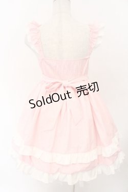 画像4: 海外ロリィタ / エプロンデザインジャンパースカート  ピンク O-26-02-10-001-LO-OP-OW-OS