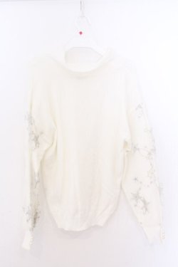 画像4: axes femme / お星さまチュール袖ニット M シロ O-26-02-10-014-AX-TO-OW-OS
