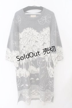 画像1: Franche Lippee / ネコロングニットプルオーバー M グレー O-26-02-10-003-LO-TO-OW-OS