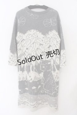 画像3: Franche Lippee / ネコロングニットプルオーバー M グレー O-26-02-10-003-LO-TO-OW-OS