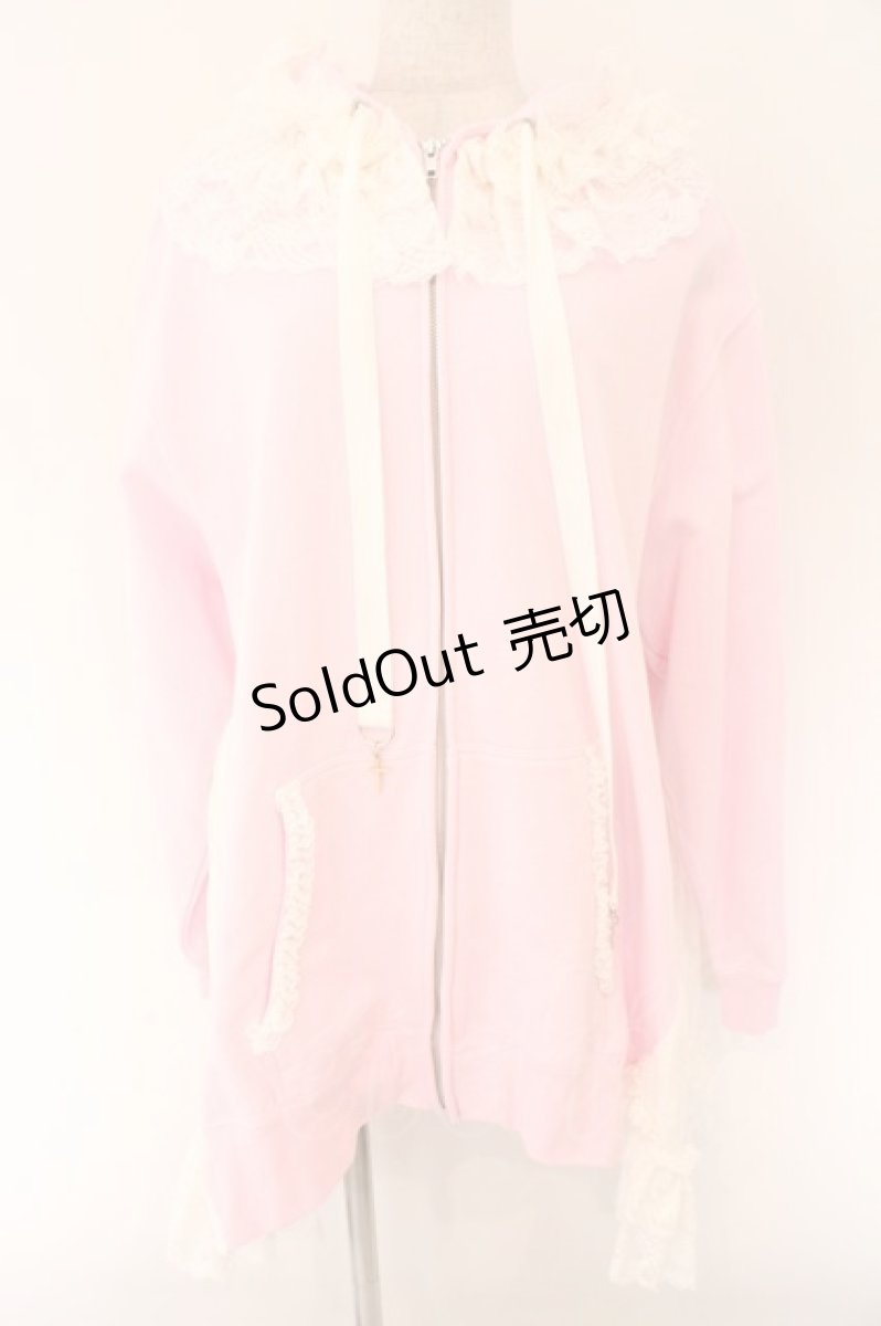 画像1: HANGRY&ANGRY / H&A CAT LACE EARS DRESS PARKA　パーカー  ピンク O-26-02-12-1005-HN-TO-OW-OS (1)