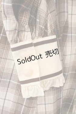 画像4: Hoshibako Works / シャンティクリーム・パティスリー　チェック柄クラシカルワンピース  ベージュ O-26-02-12-1044-LO-OP-OW-OS