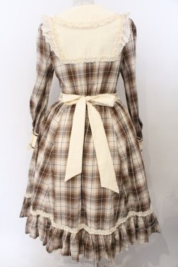 画像5: Hoshibako Works / シャンティクリーム・パティスリー　チェック柄クラシカルワンピース  ベージュ O-26-02-12-1044-LO-OP-OW-OS