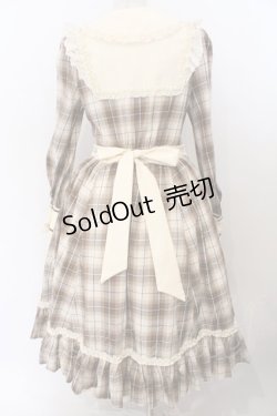 画像5: Hoshibako Works / シャンティクリーム・パティスリー　チェック柄クラシカルワンピース  ベージュ O-26-02-12-1044-LO-OP-OW-OS