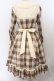 画像5: Hoshibako Works / シャンティクリーム・パティスリー　チェック柄クラシカルワンピース  ベージュ O-26-02-12-1044-LO-OP-OW-OS (5)