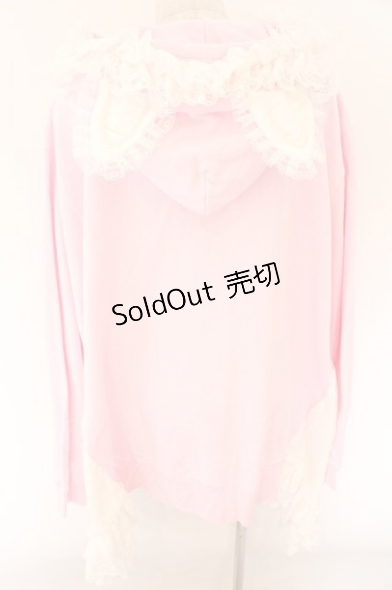 画像2: HANGRY&ANGRY / H&A CAT LACE EARS DRESS PARKA　パーカー  ピンク O-26-02-12-1005-HN-TO-OW-OS (2)