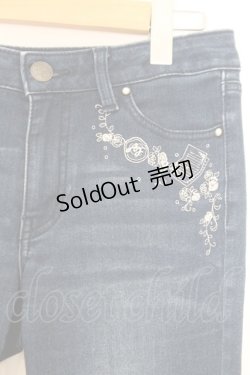 画像2: axes femme / お手紙刺繍デニムパンツ S インディゴ O-26-02-12-1048-AX-PA-YM-OS
