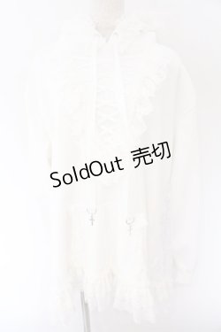 画像1: HANGRY&ANGRY / 猫耳ドレスプルオーバーパーカー  ホワイト O-26-02-12-1006-HN-TO-OW-OS